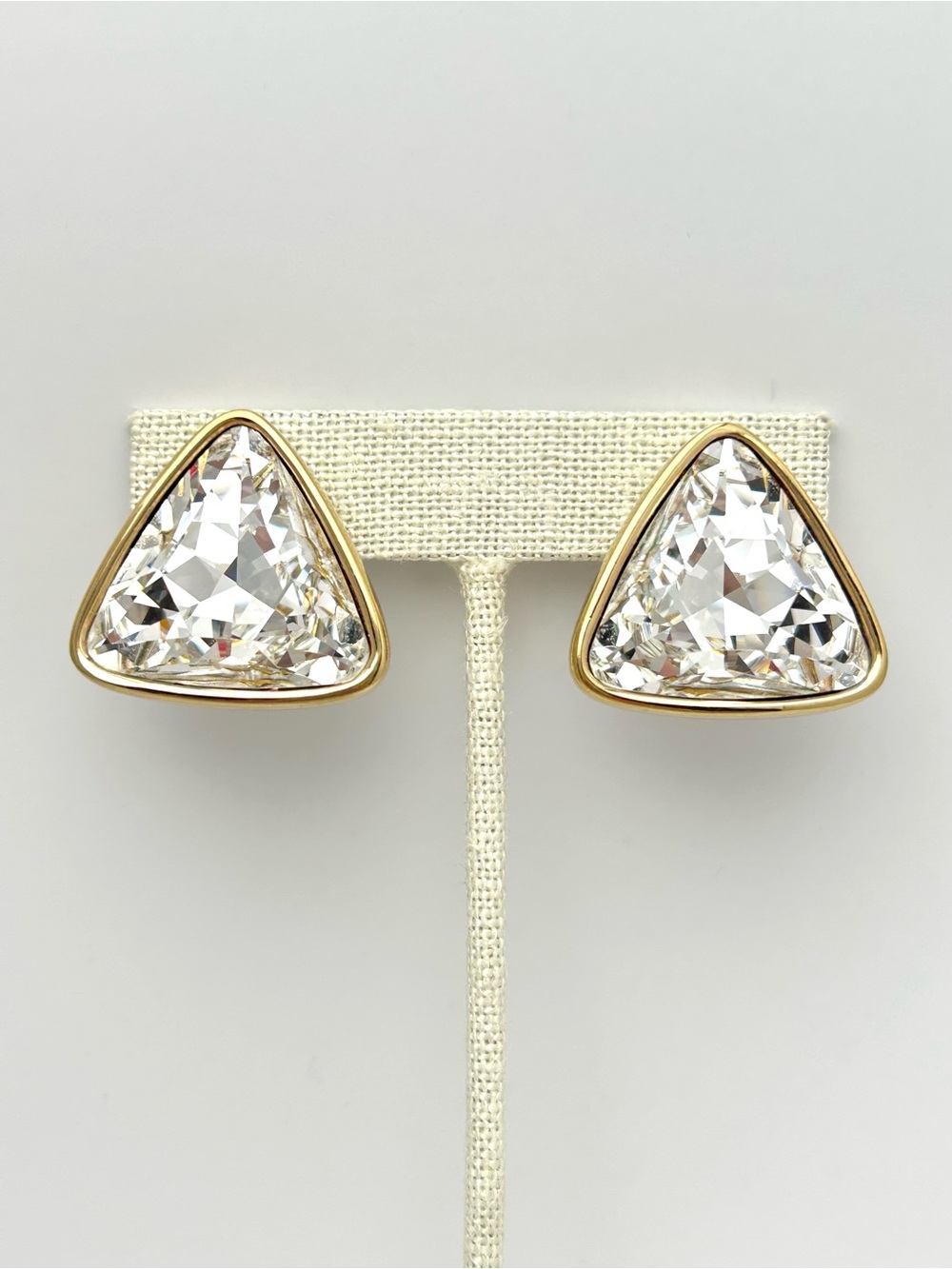 Swarovski Large Crystal Triangle Earrings